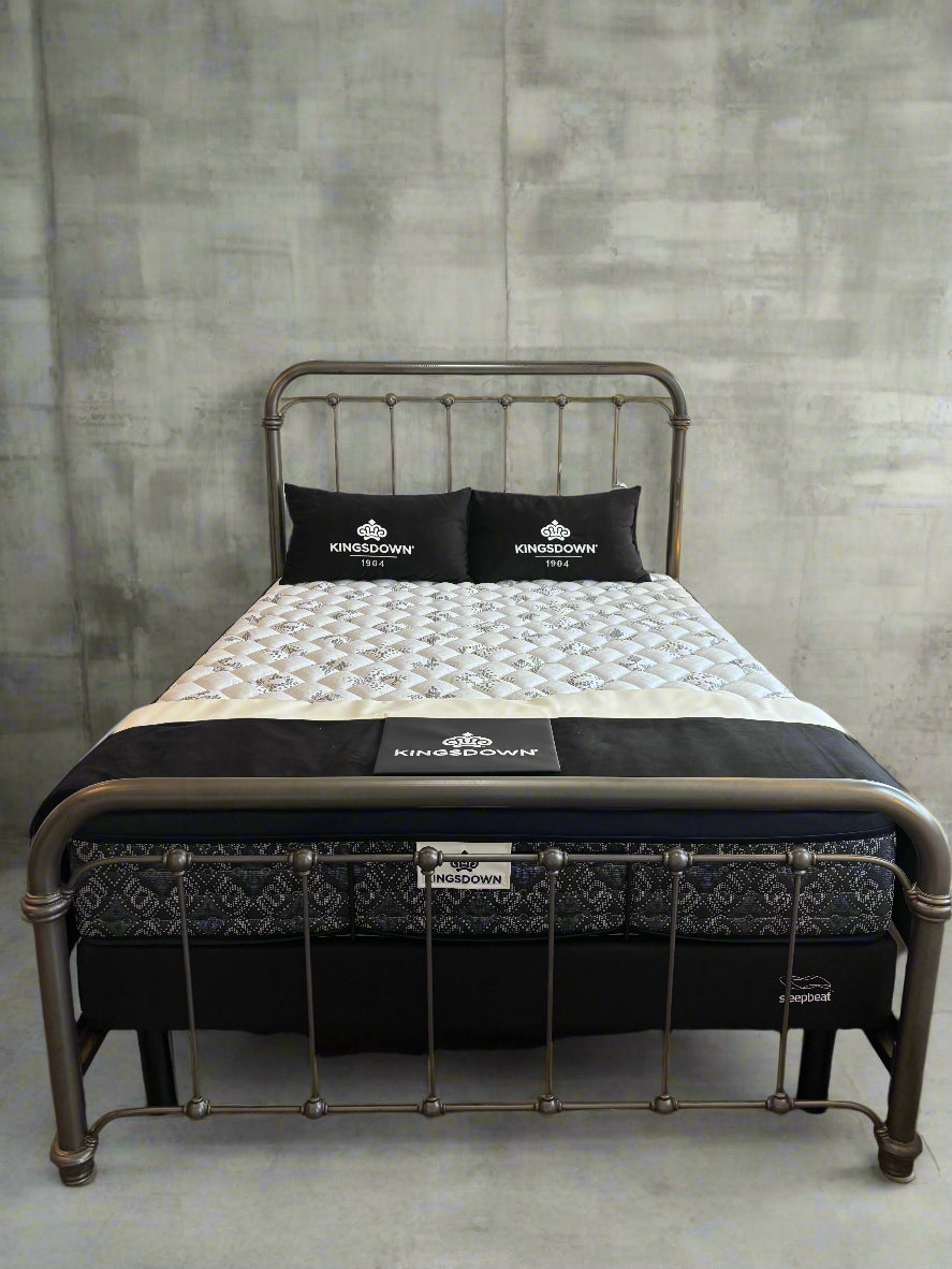 Kingsdown Adjustable Bed P"ackage with Braden Iron Bed.