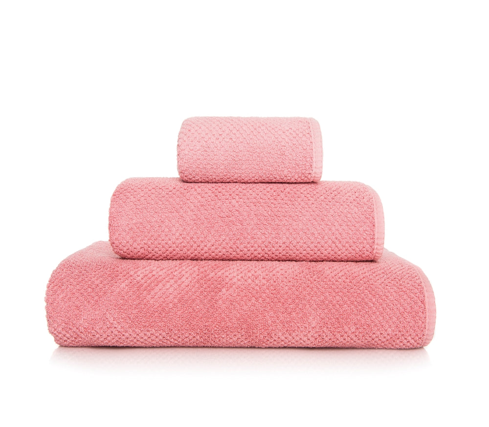 Bee Waffle Face Towels in Blush.