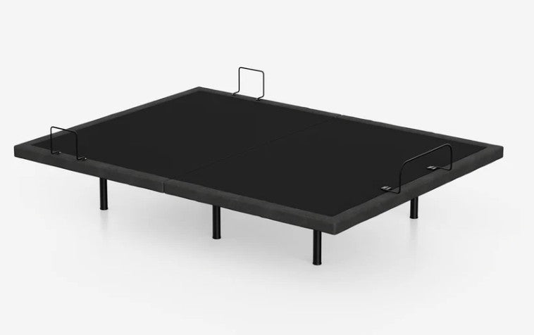 Adjustable Bed MS200 in Black metal bed frame on a white background