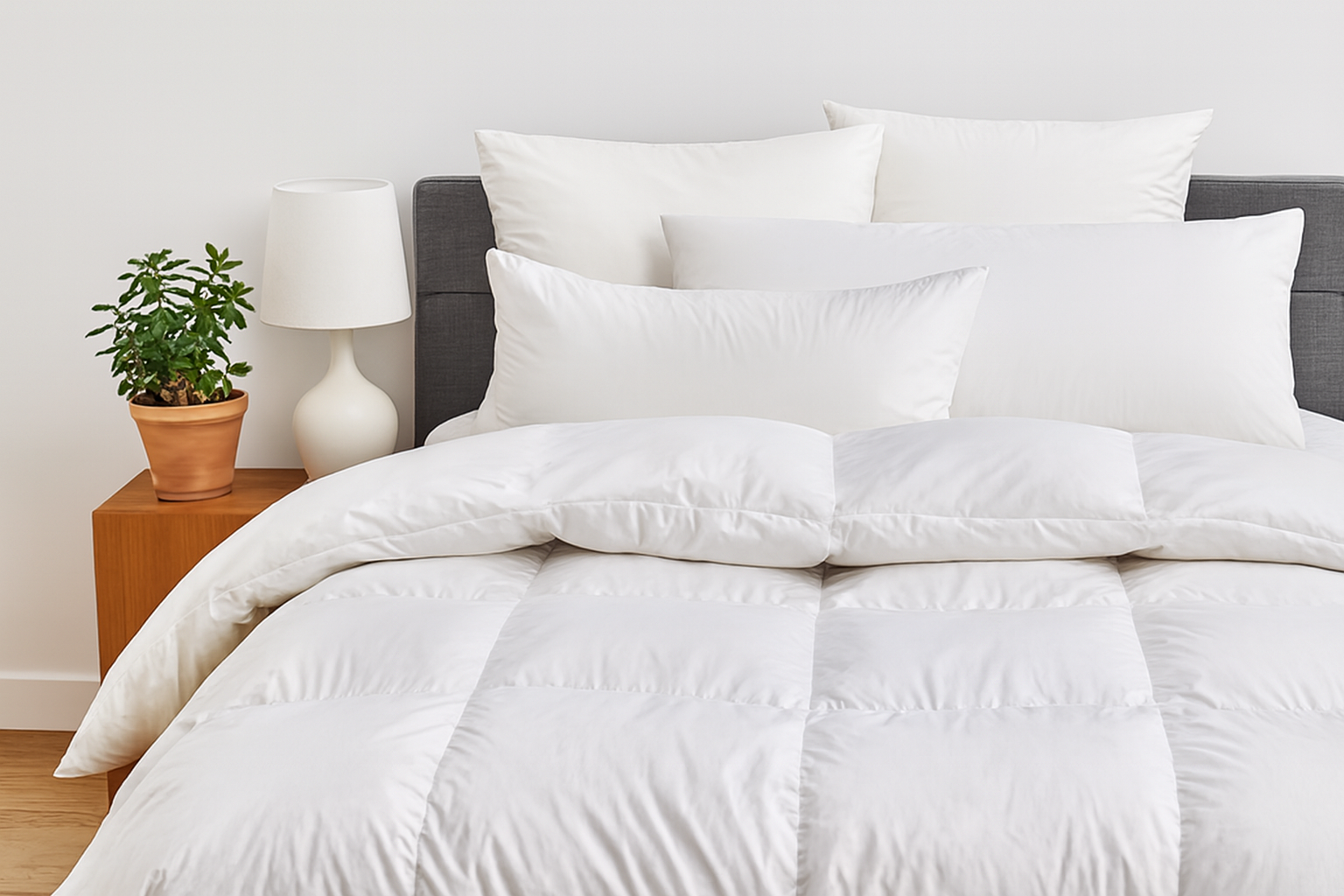 Mont Blanc White Polish Goose Down by Cuddle Down made exclusively for Luxurious Beds and Linens.