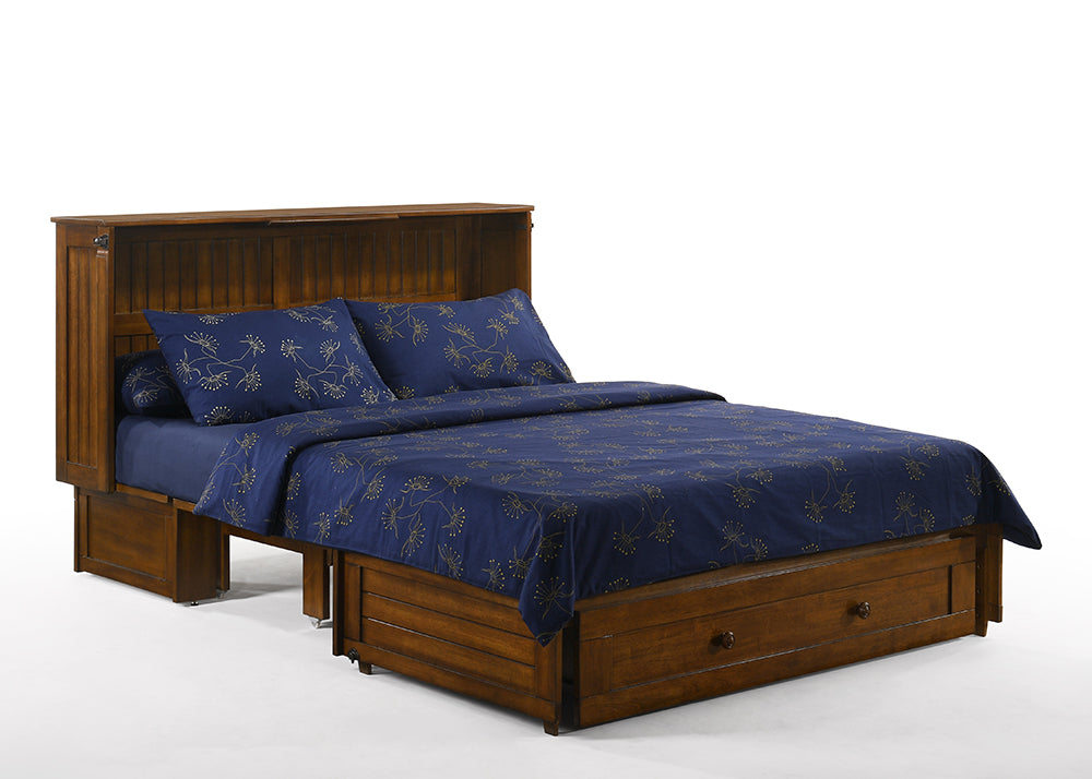 Night and Day Daisy Cabinet Bed in Black Walnut - Opened