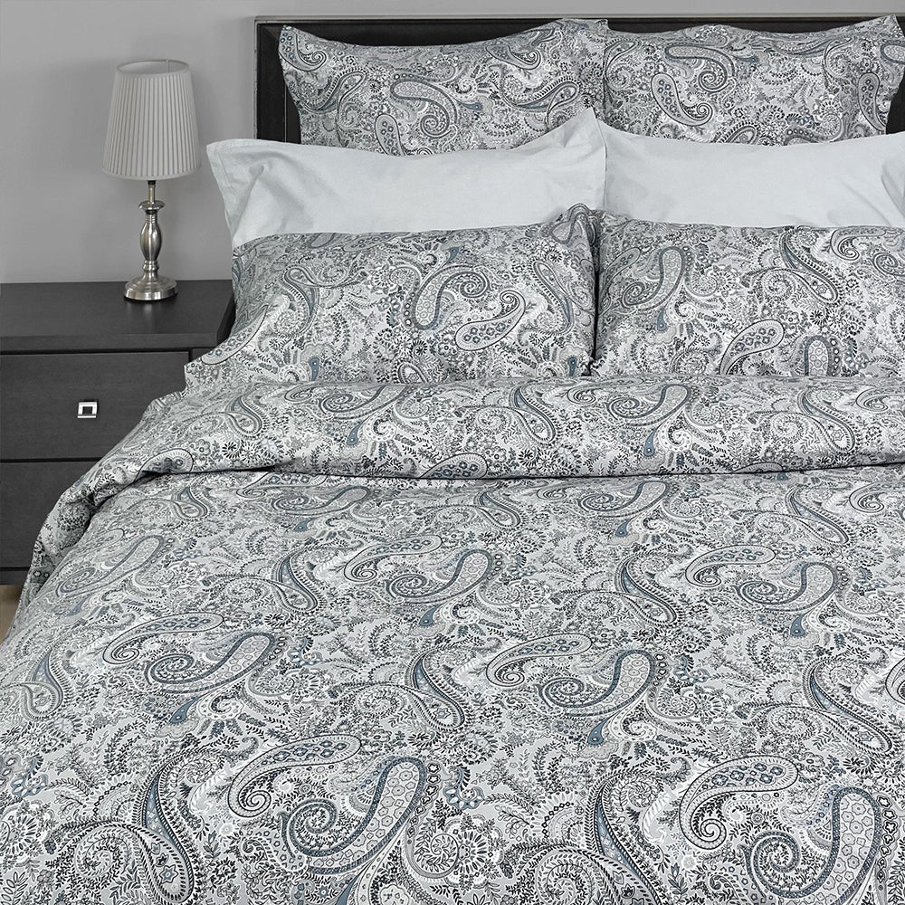 Emma Duvet Cover by Cuddle Down. 200TC Percale made exlcusively in Portugal.