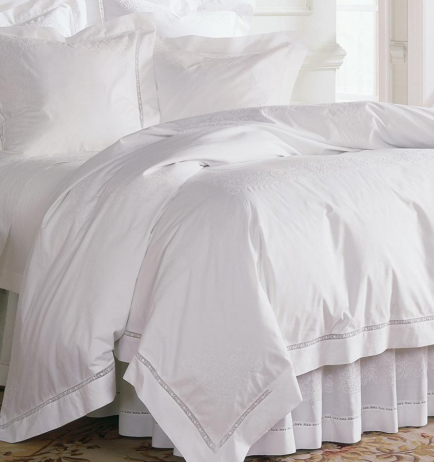 SFERRA Francesca with Lace Inset. Extra Long Staple Egyptian Cotton