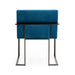 Wesley Allen Marzan Chair in Pebblestone PBS Finish and Upholstered with Laguna Blue Fabric