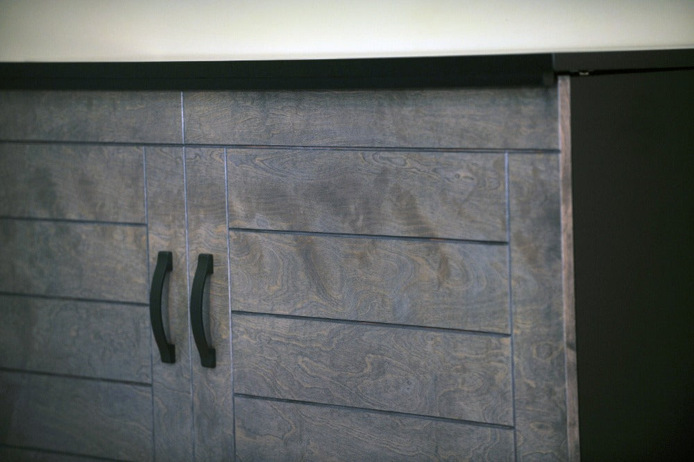 DIY Metro Cabinet Bed Deluxe Series - Shadow Black and Black Two Tone Finish with Metro Handles