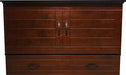 Metro Cabinet Bed in Mahogany and Black Two Tone