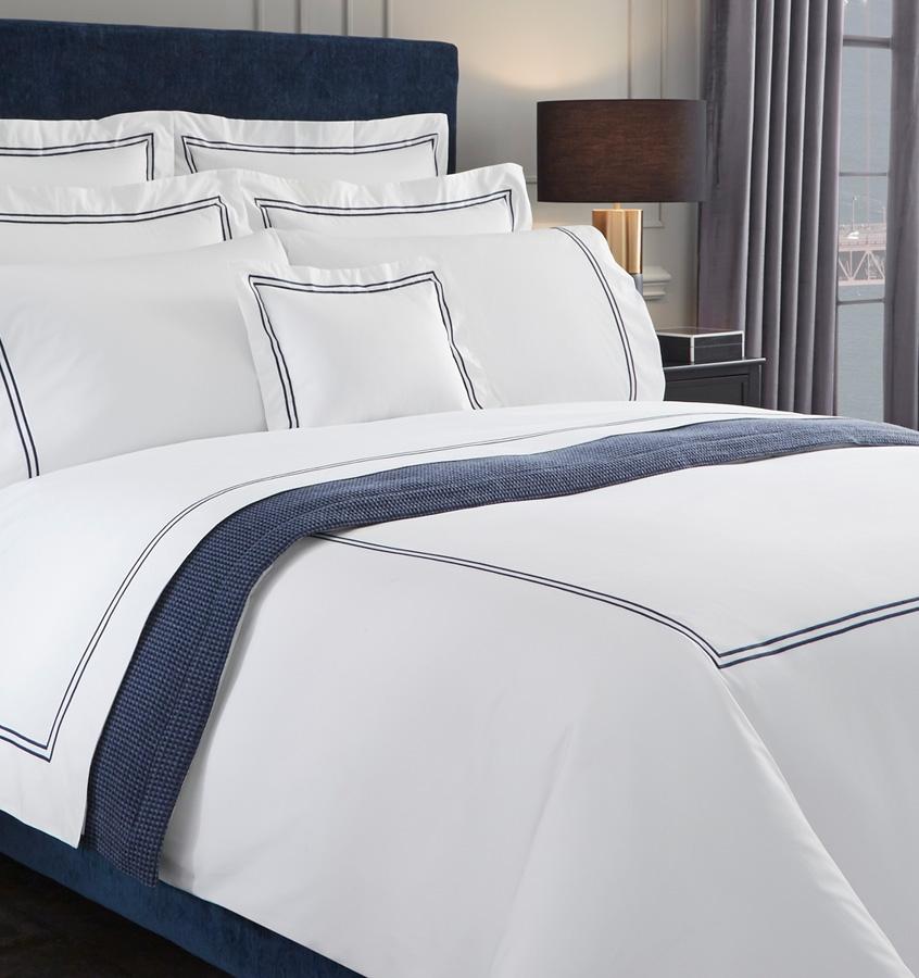 SFERRA Grande Hotel Luxury Percale Bedding with Double Satin Stitch