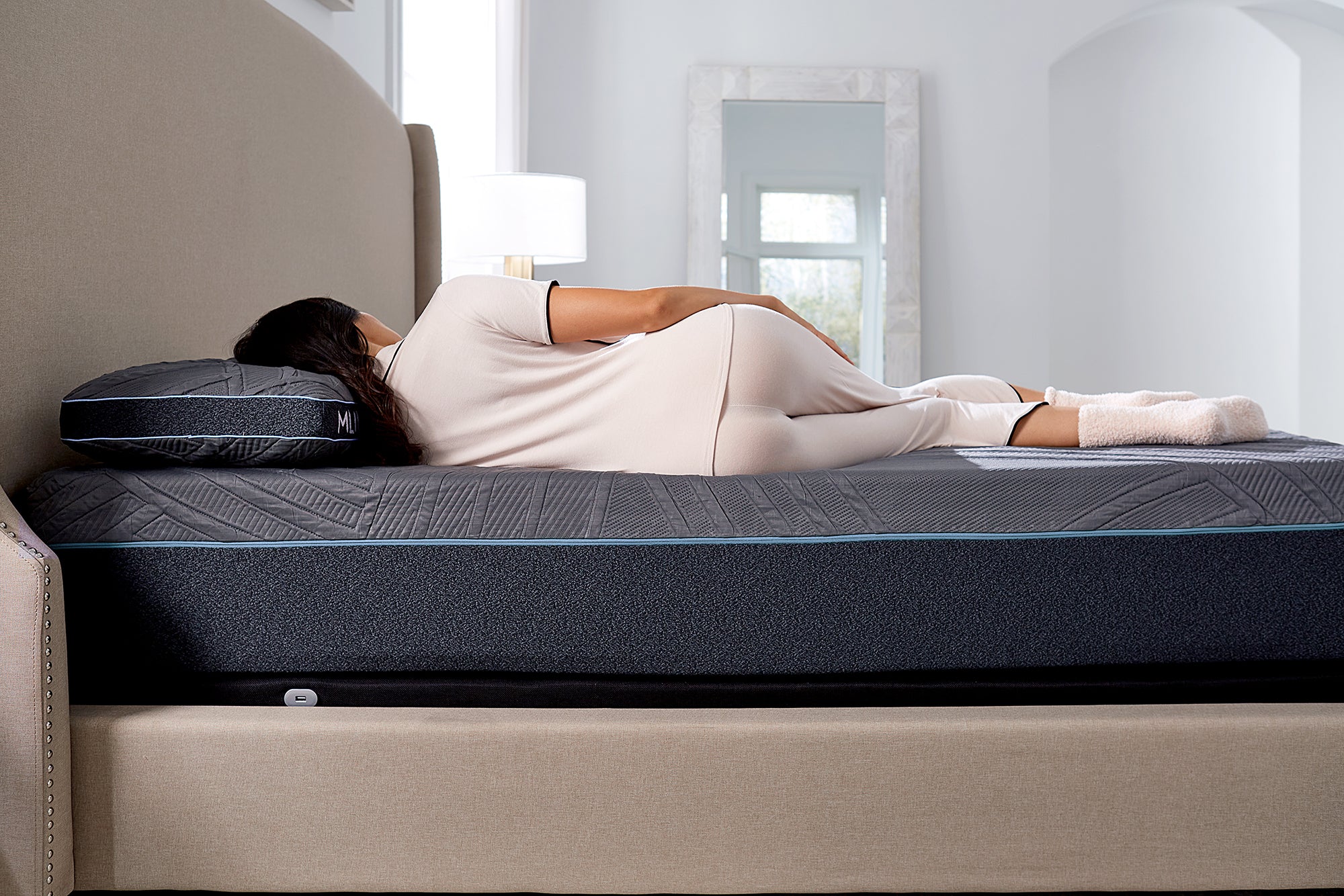 PowerCool Firm Mattress Ergonomic Support by Mlily with PowerCool Pillow