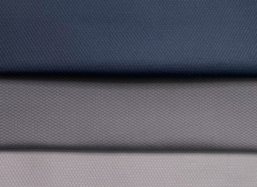 Cachet Duver Cover Swatches - Marine, Glacier, and Dove Grey