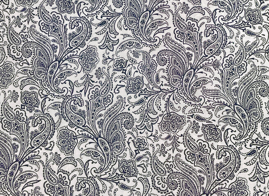 Marine Paisley Swatch by Cuddle Down - at Luxurious Beds and Linens