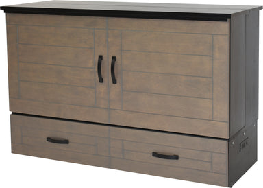 New 2024 Metro Cabinet Bed in Pebble and Black Two Tone at Luxurious Beds and Linens