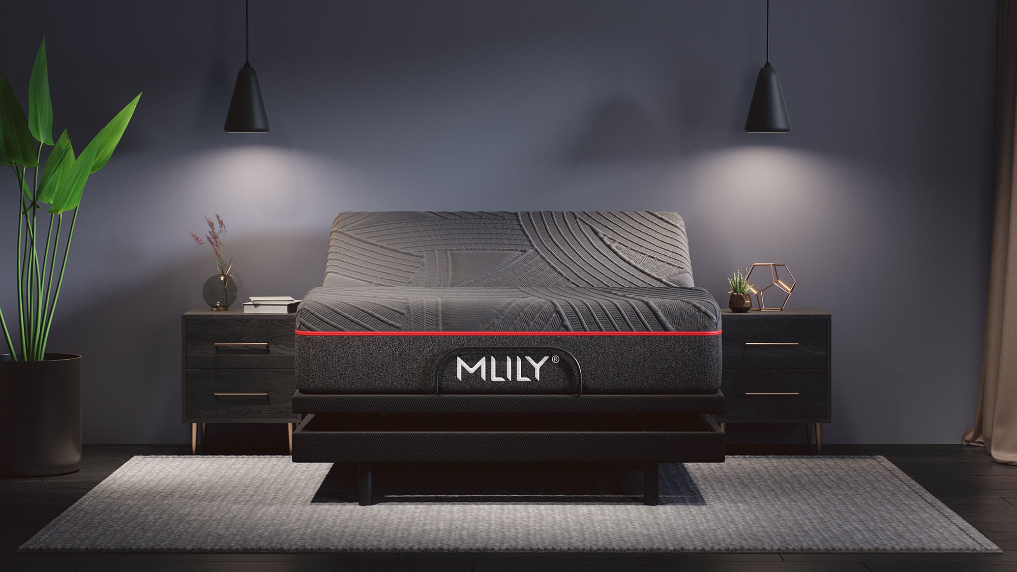 MLILY PowerCool Medium Mattress with Cooling Adjustable Bed.