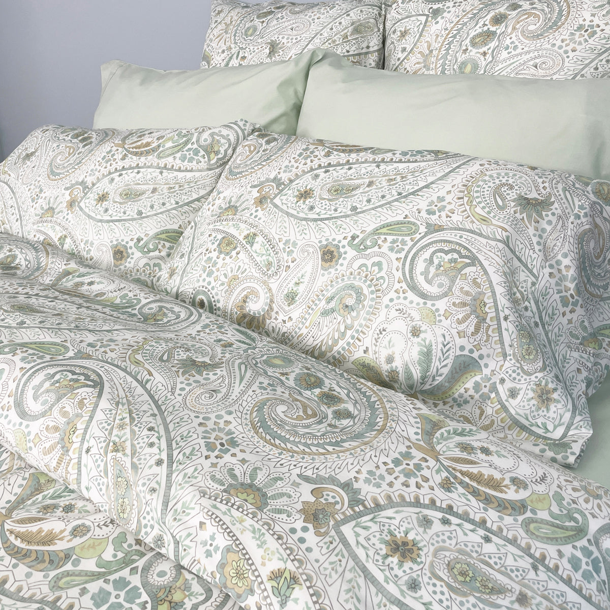 Annabelle Collection - Shams and Duvet Cover with Clearwater Solids.