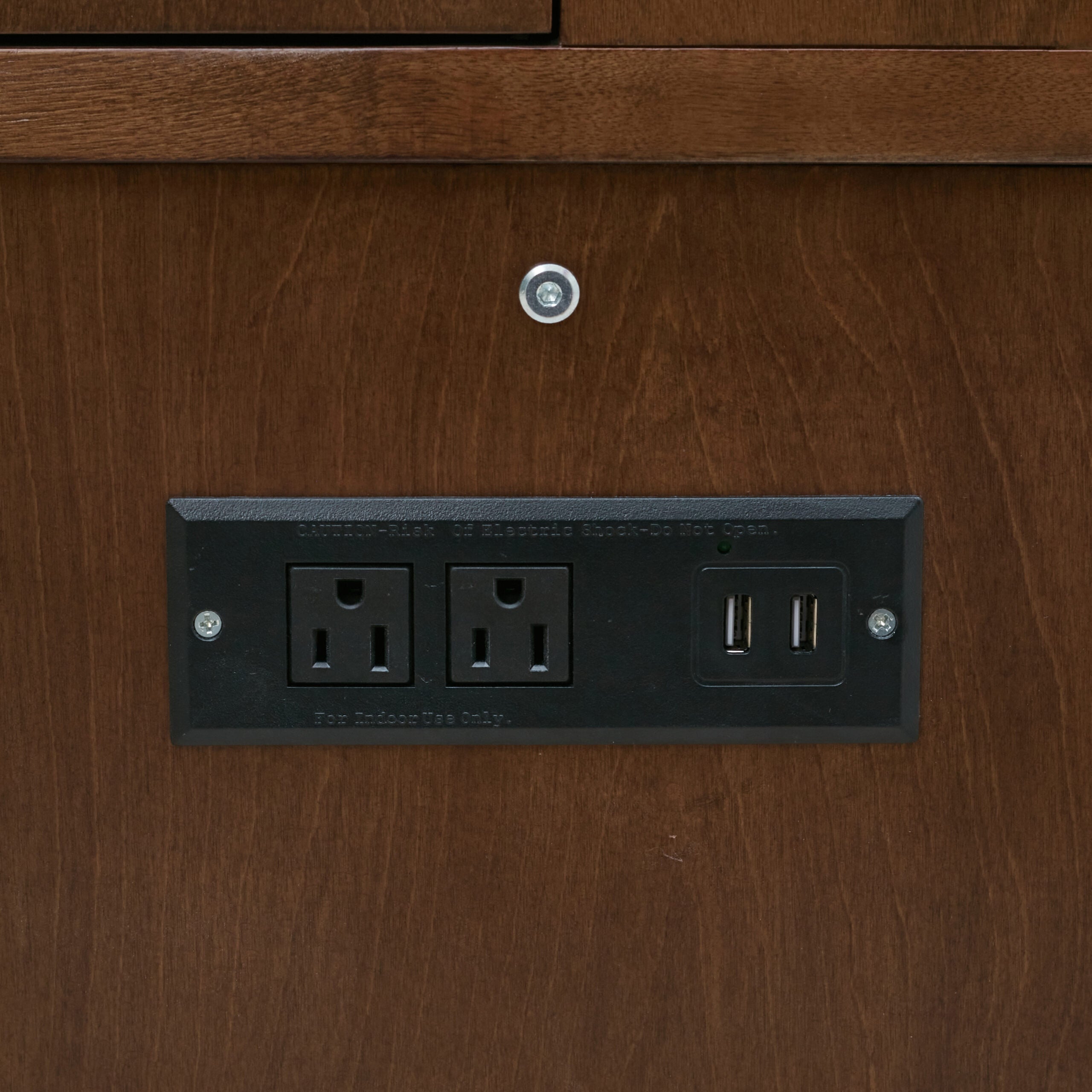 USB Ports on Cojoba Barn Board Cabinet Bed