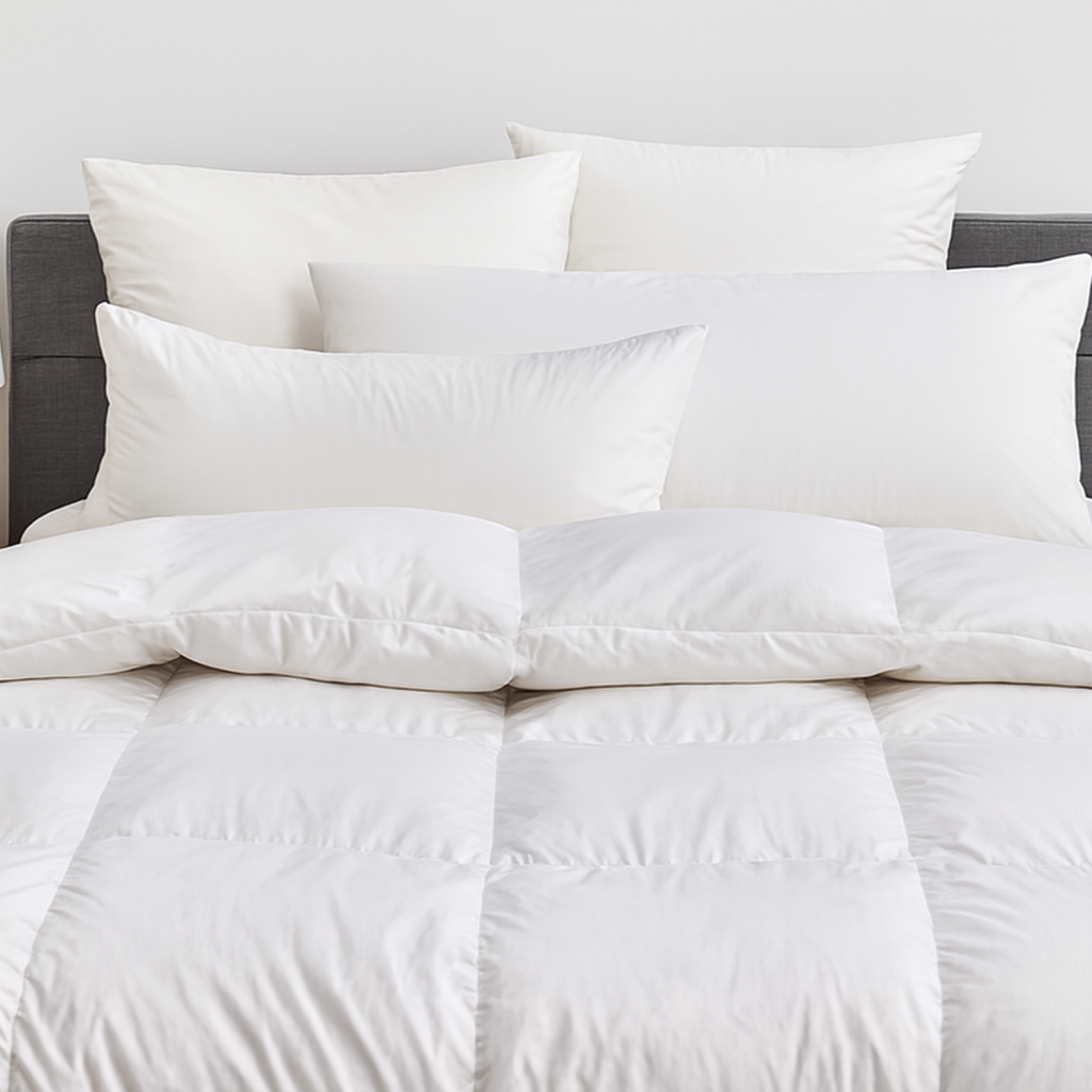 White Polish Goose Down - Made in Canada for Luxurious Beds and Linens