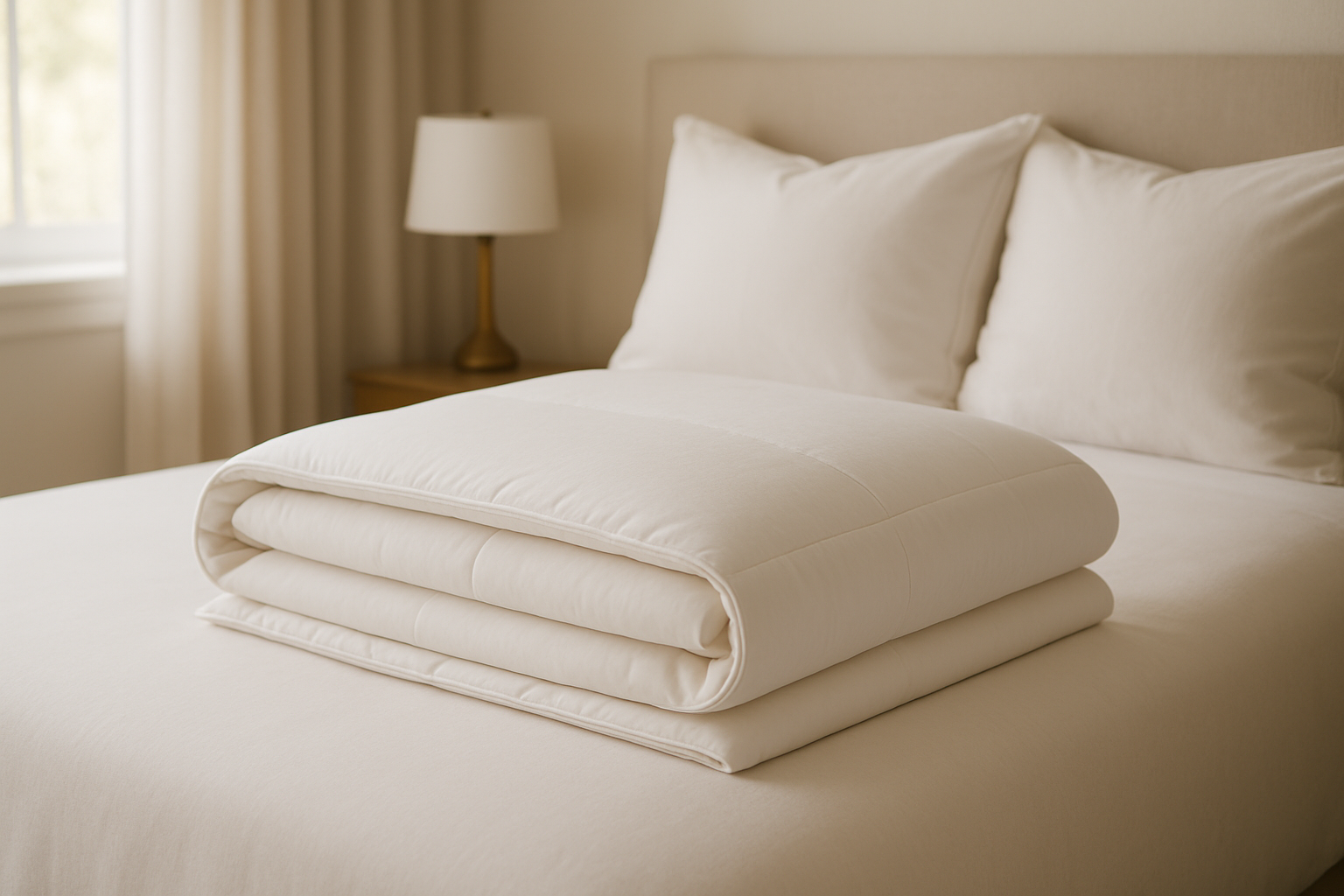 Refined white wool duvet lifestyle image