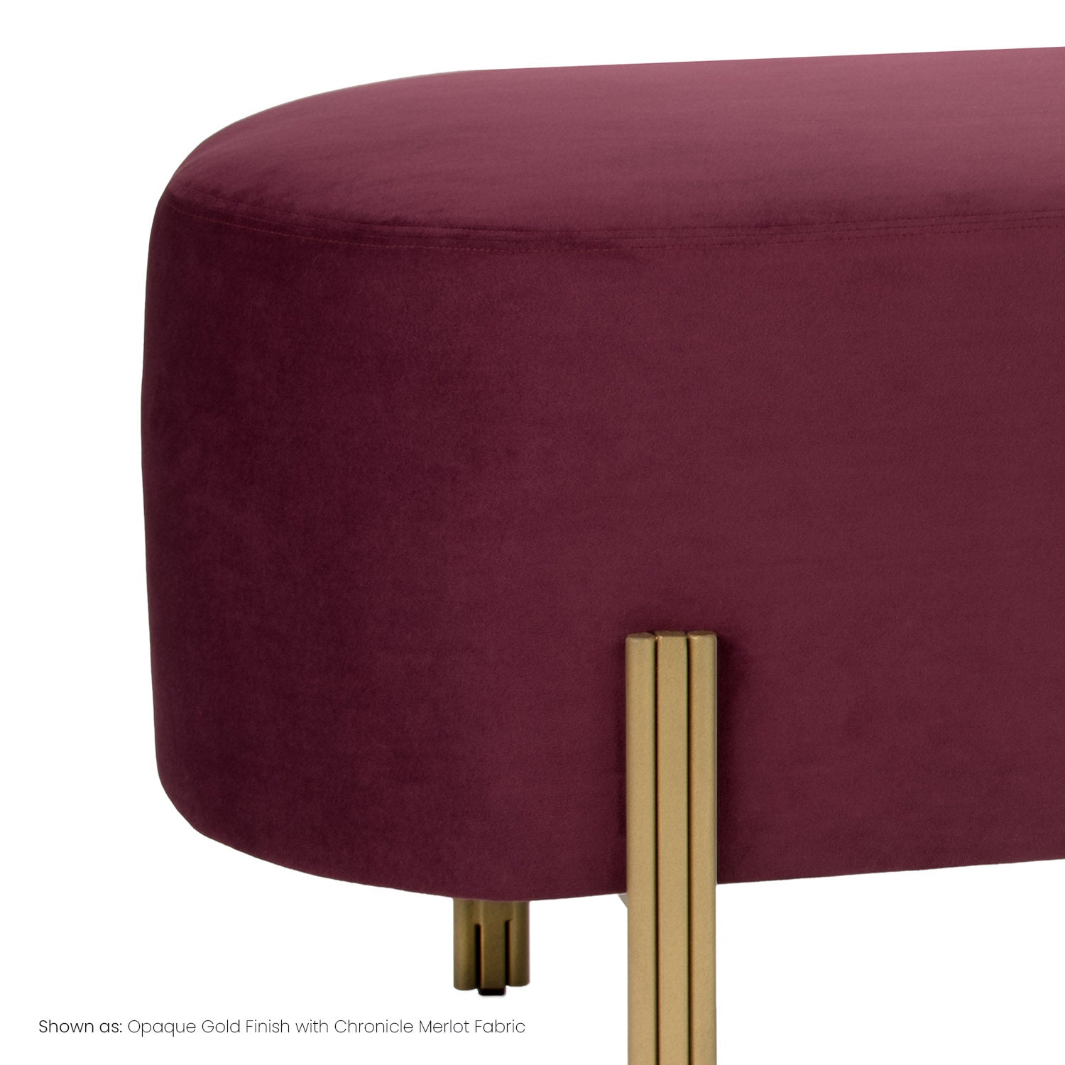 Wesley Allen in Opaque Gold Finish and Chronicle Merlot Fabric