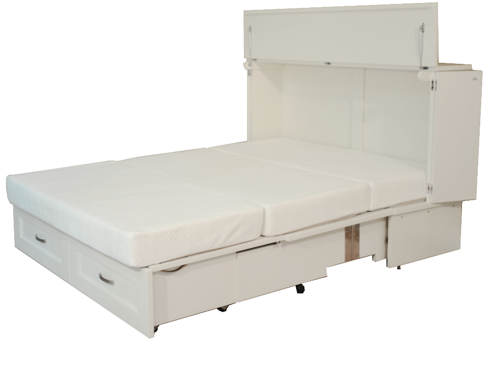Cabinet Bed™ Premium Series with Full Extend Drawer and Fold Back Sides