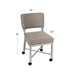 Wesley Allen Miami Chair with Malibu Sand in Silver Palladium with Casters. Finish. Dimensions.