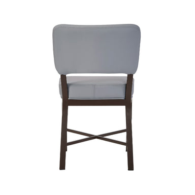 Wesley Allen Miami Chair with Dillon Steel Vinyl in Caapucino Finish. Back View.