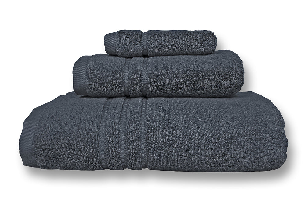 Portofino Towels in Charcoal- Made in Portugal for Luxurious Beds and Linens