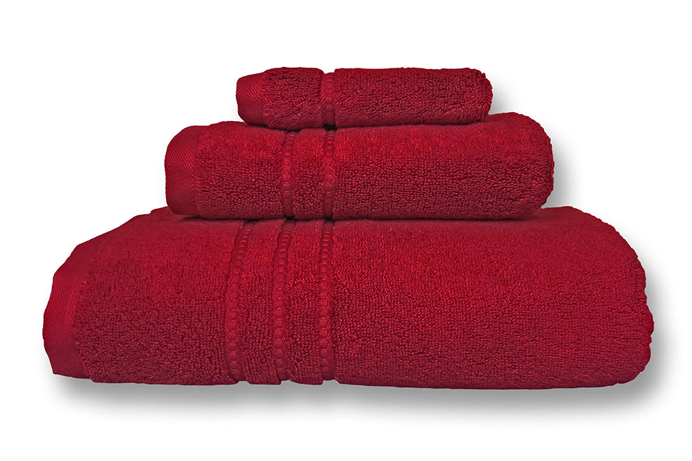 Portofino Towels in Claret- Made in Portugal for Luxurious Beds and Linens