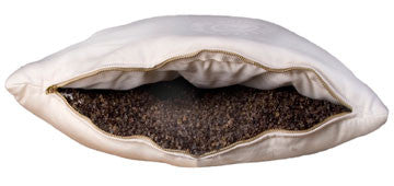 Wool-Wrapped Organic Pillow Buckwheat-Hull Pillow - Luxurious Beds and Linens