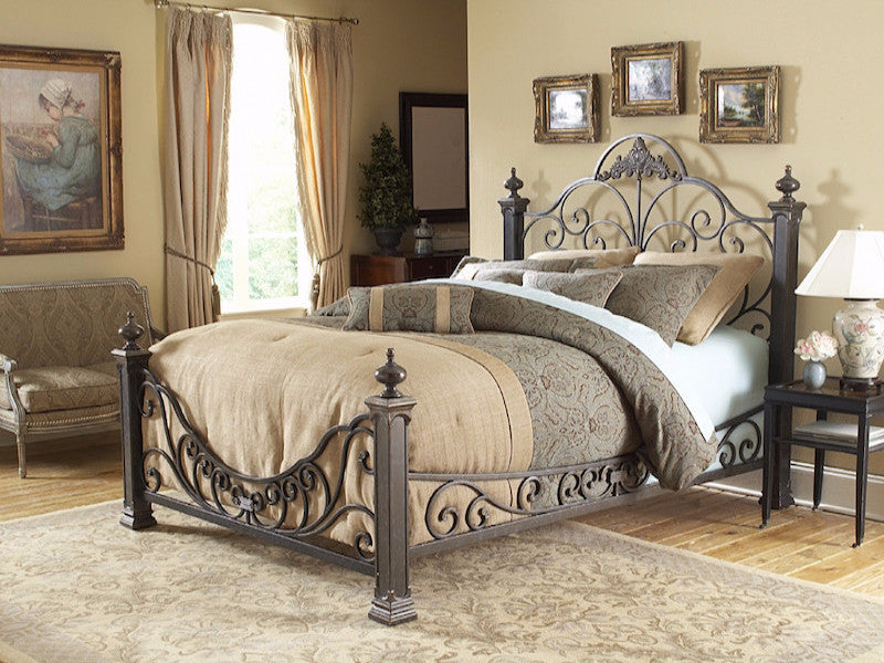Fashion Bed Baroque Wrought Iron Bed - Luxurious Beds and Linens