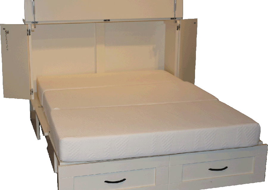 Murphy Beds - Country Cottage Cabinet Bed With Mattress