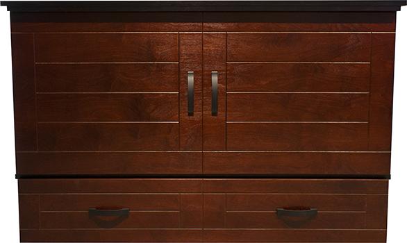 Metro Cabinet Bed in Mahogany and Black Two Tone